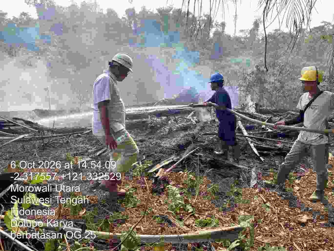 Gerak Cepat PT CAN, Kebakaran Lahan di Morowali Utara Berhasil Dipadamkan